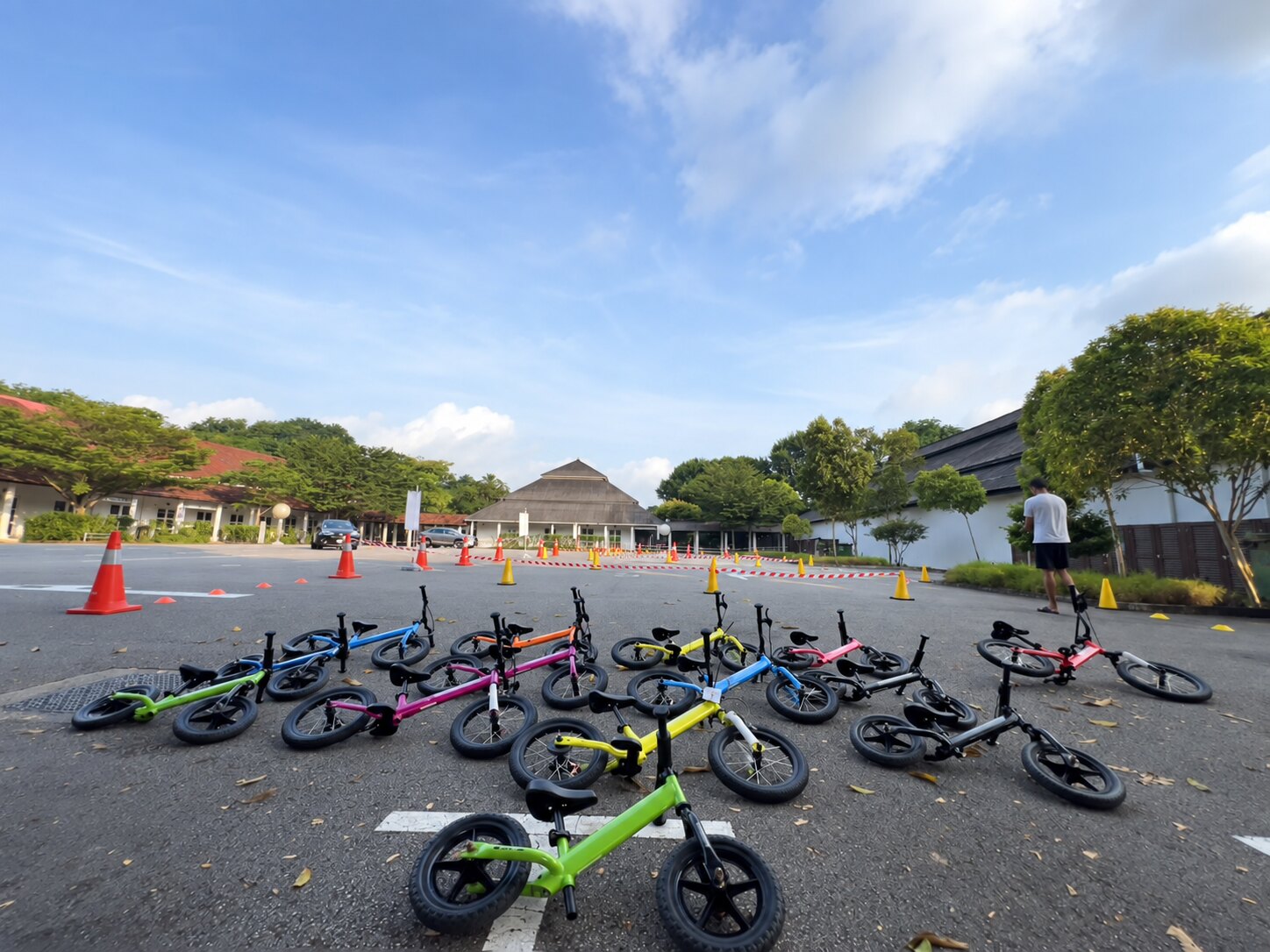 Balance bikes and a skills course prepared for a MooOink Active class